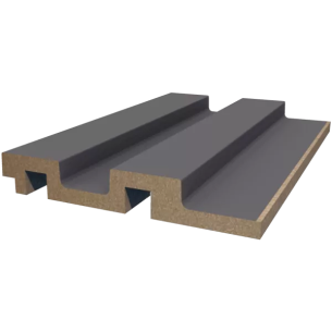 Реечная панель WellMaker ПН-37 МДФ Графит 2800x123x19