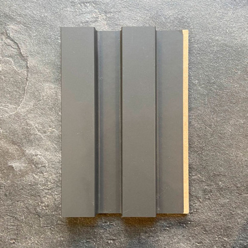 Реечная панель WellMaker ПН-37 МДФ Графит 2800x123x19