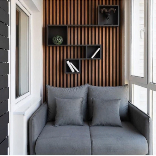 Реечная панель WellMaker ПН-37 МДФ Акация 2800x123x19