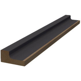 Финишная рейка для реечной панели WellMaker ПНл-38 Графит 2800x25x12 левая