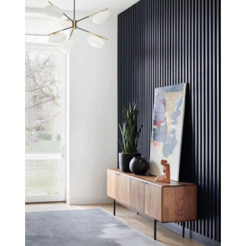 Финишная рейка для реечной панели WellMaker ПНл-38 Графит 2800x25x12 левая