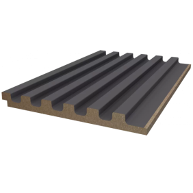 Реечная панель WellMaker ПН-38 МДФ Графит 2800x123x12