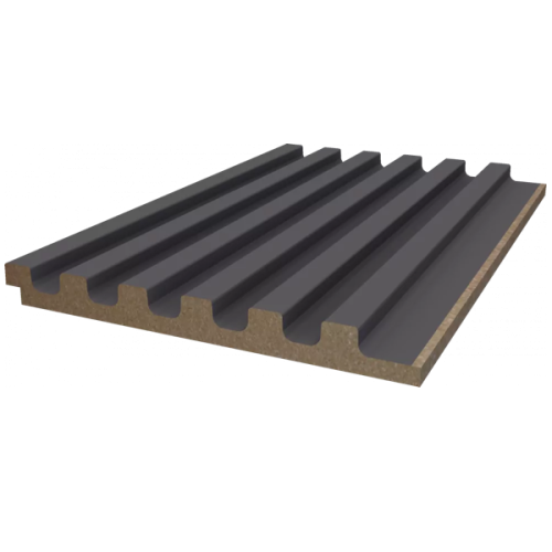 Реечная панель WellMaker ПН-38 МДФ Графит 2800x123x12