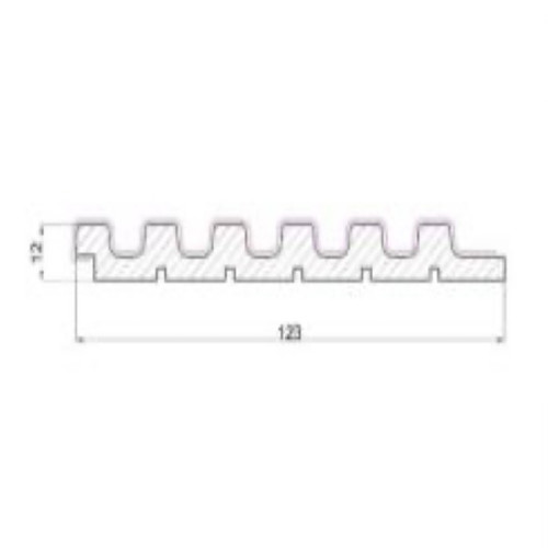 Реечная панель WellMaker ПН-38 МДФ Графит 2800x123x12