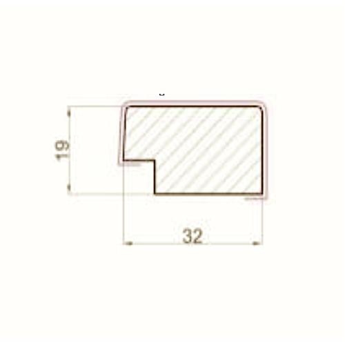 Финишная рейка для реечной панели WellMaker ПНп-37 Графит 2800x32x19 правая