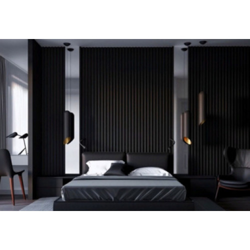 Финишная рейка для реечной панели WellMaker ПНл-38 Блэк 2800x25x12 левая