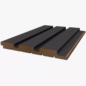 Реечная панель WellMaker ПН-43 МДФ Графит 2800x123x12