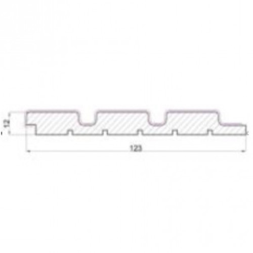 Реечная панель WellMaker ПН-43 МДФ Графит 2800x123x12