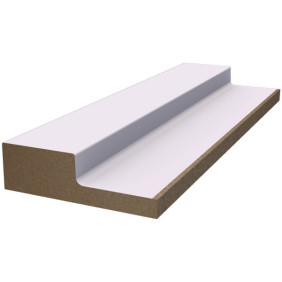 Финишная рейка для реечной панели WellMaker ПНл-37 Белабел 2800x64x19 левая